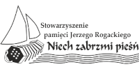 Logo Stowarzyszenia pamięci Jerzego Rogackiego Niech zabrzmi pieśń.